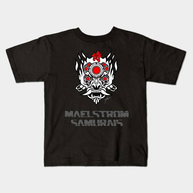 Maelstrom Samurais Kids T-Shirt by LArts
